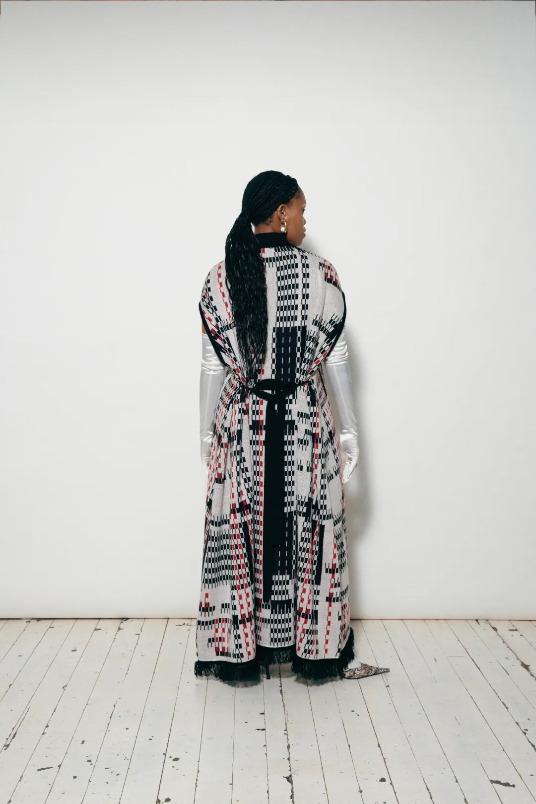 Poncho Dress | White