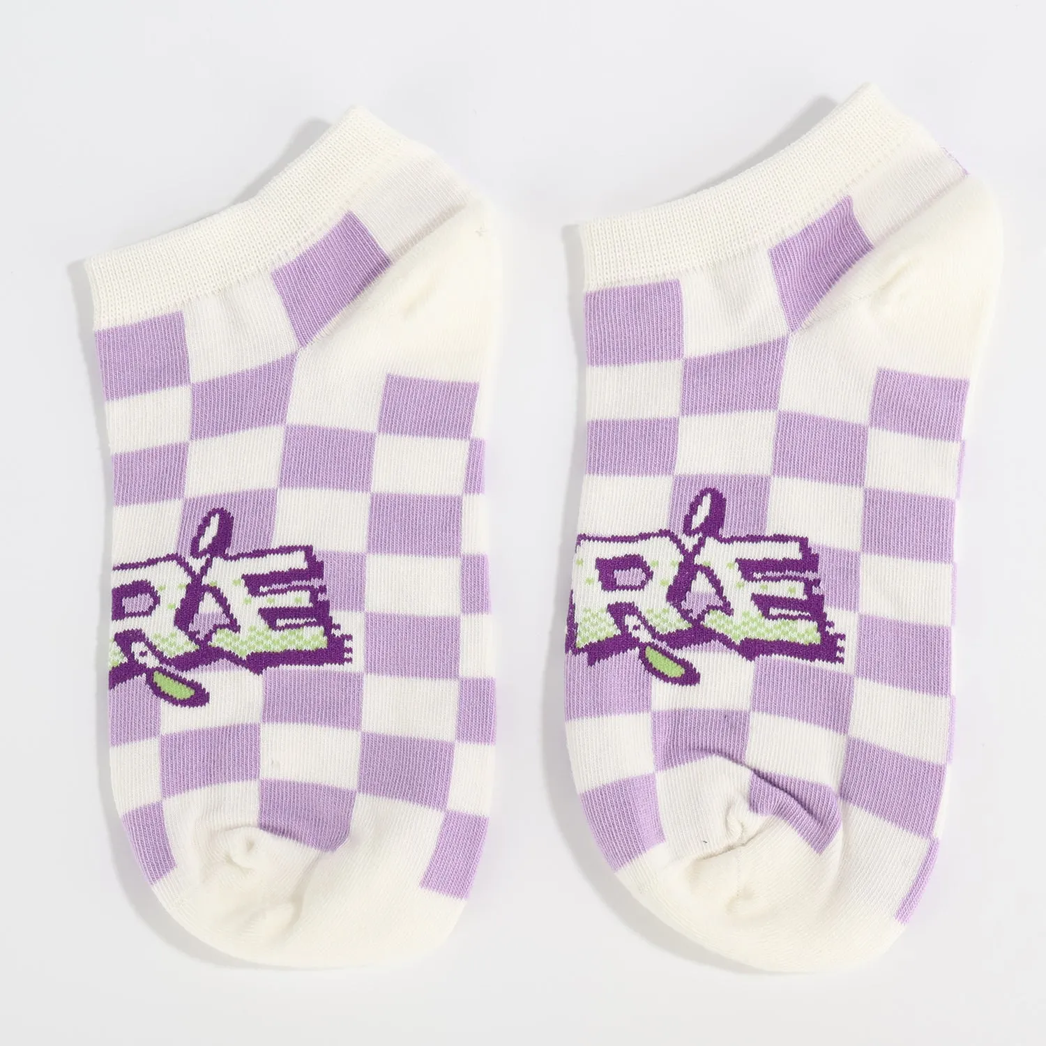 Purple Letter Socks