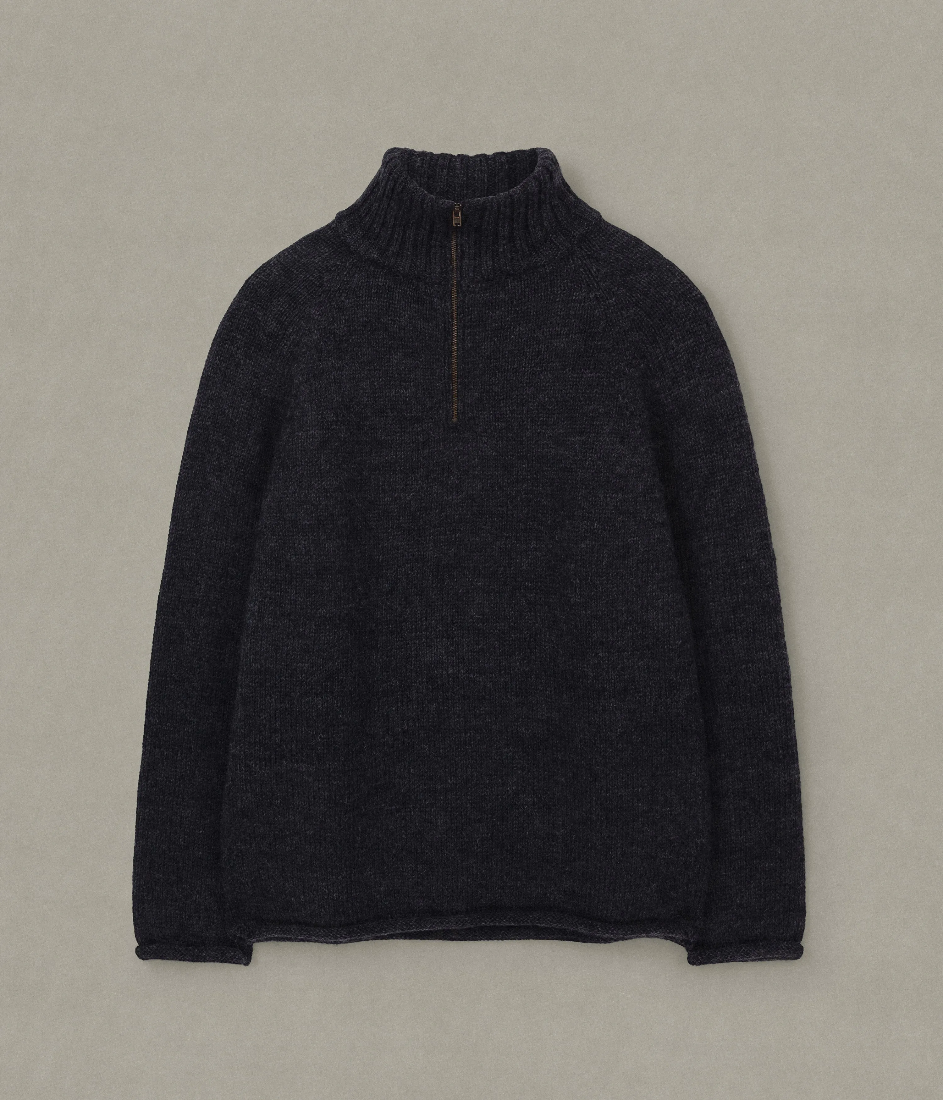 Quarter Zip Sweater, Charcoal