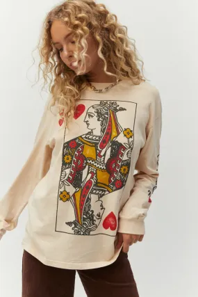 Queen of Hearts Oversized Long Sleeve