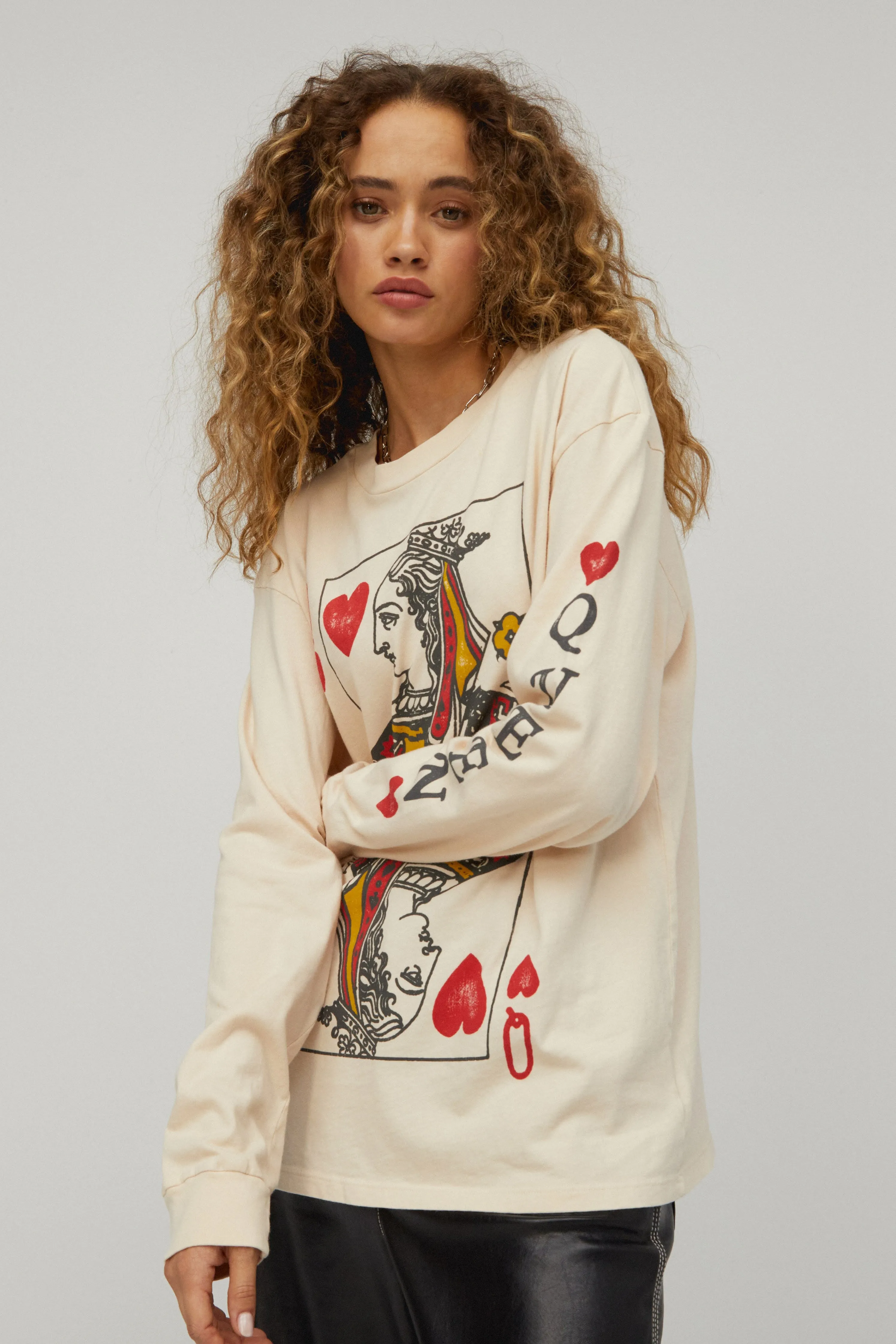 Queen of Hearts Oversized Long Sleeve