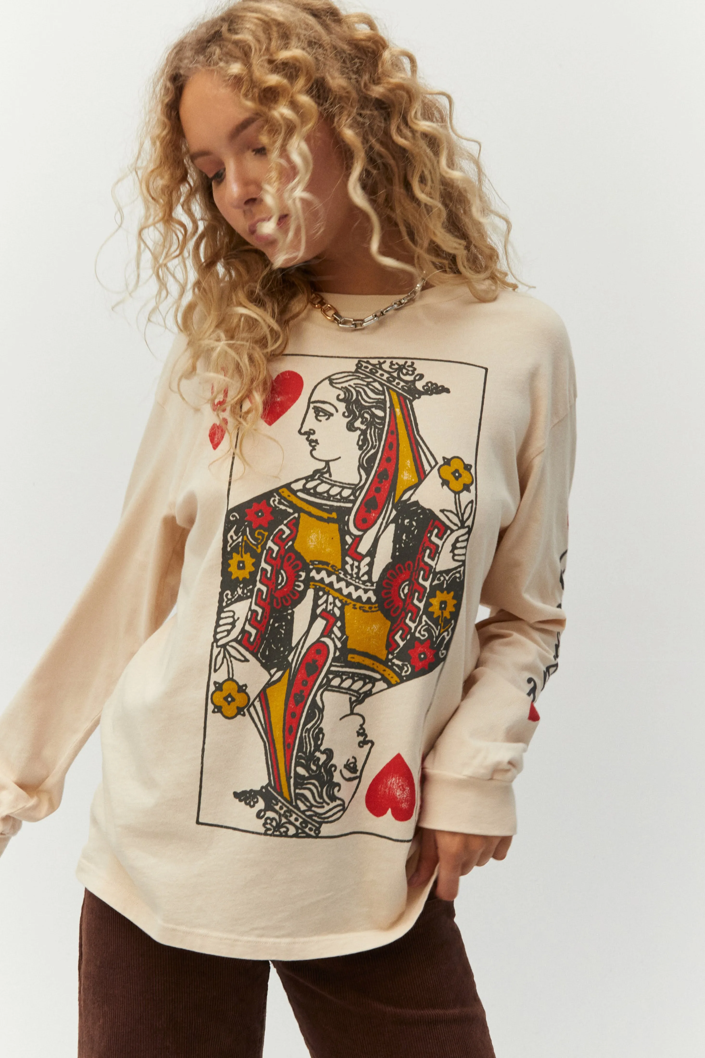 Queen of Hearts Oversized Long Sleeve