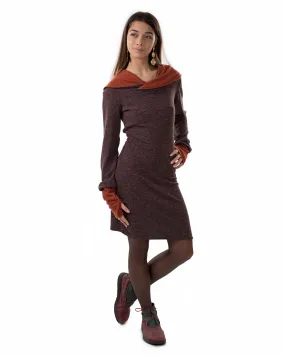 "Isha" Long Sleeved Pencil Dress Sienna/Brown