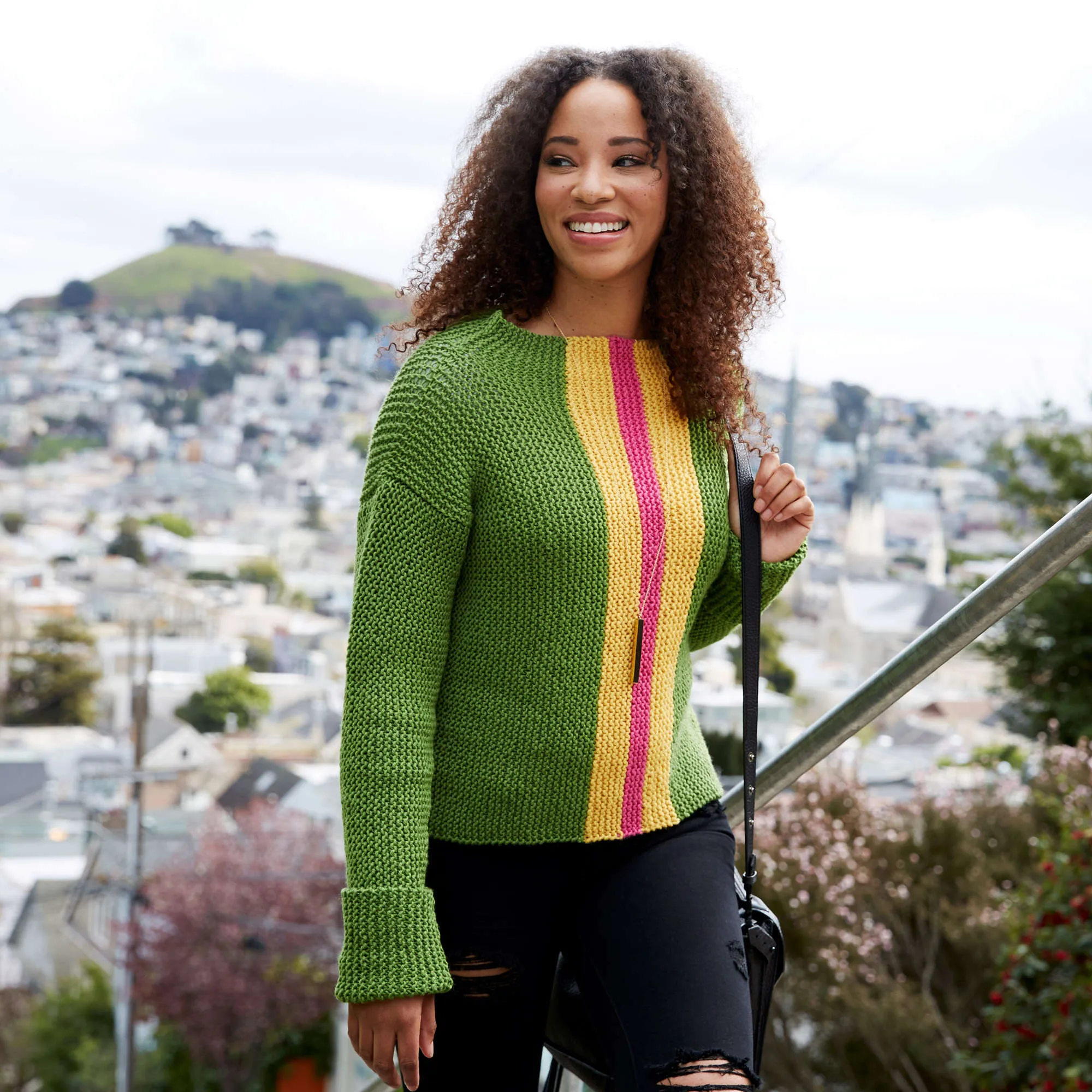 Red Heart Knit Everyday Chic Sweater