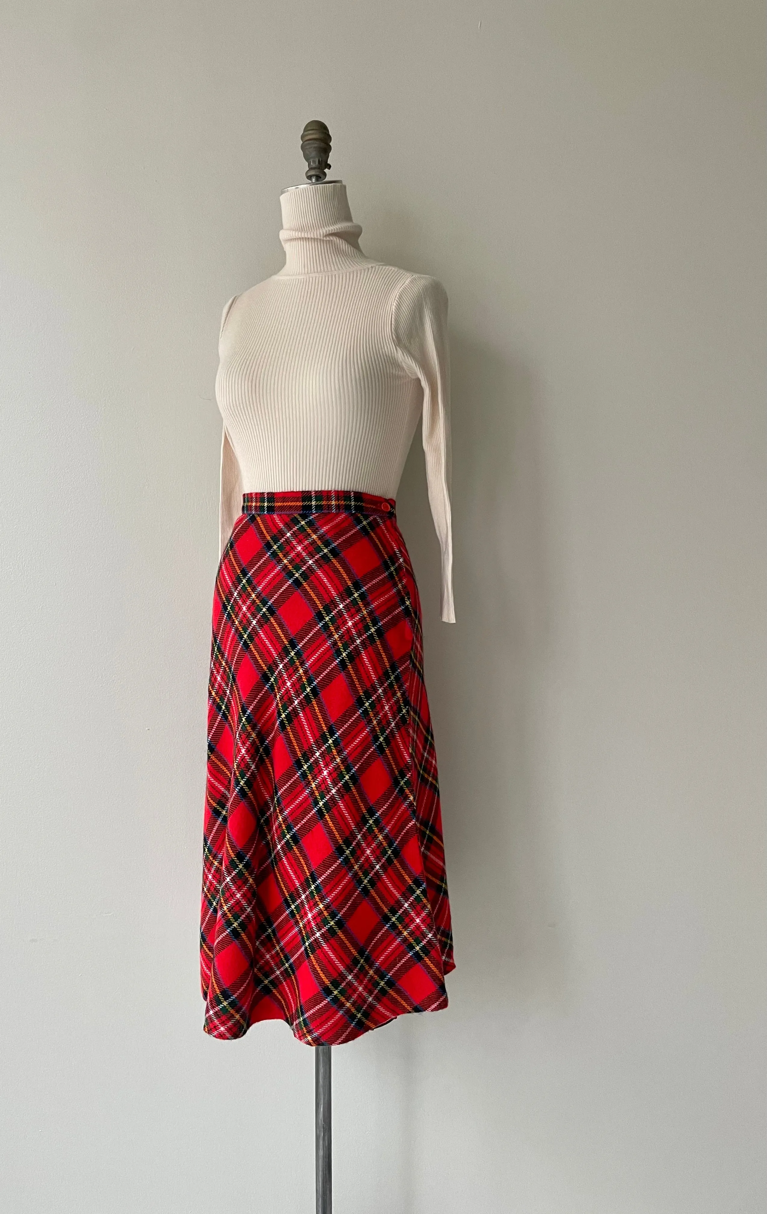 Red Tartan Skirt | 1970s