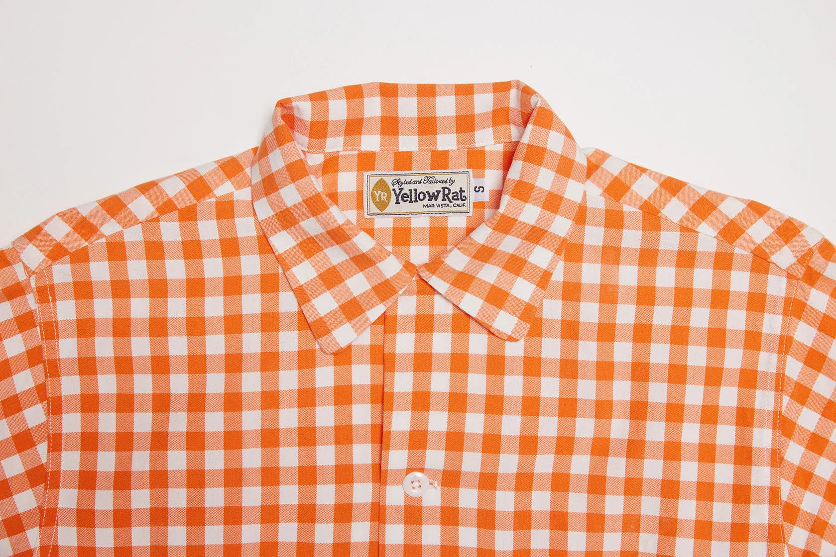 Round Collar Long Sleeve Shirt (Orange)