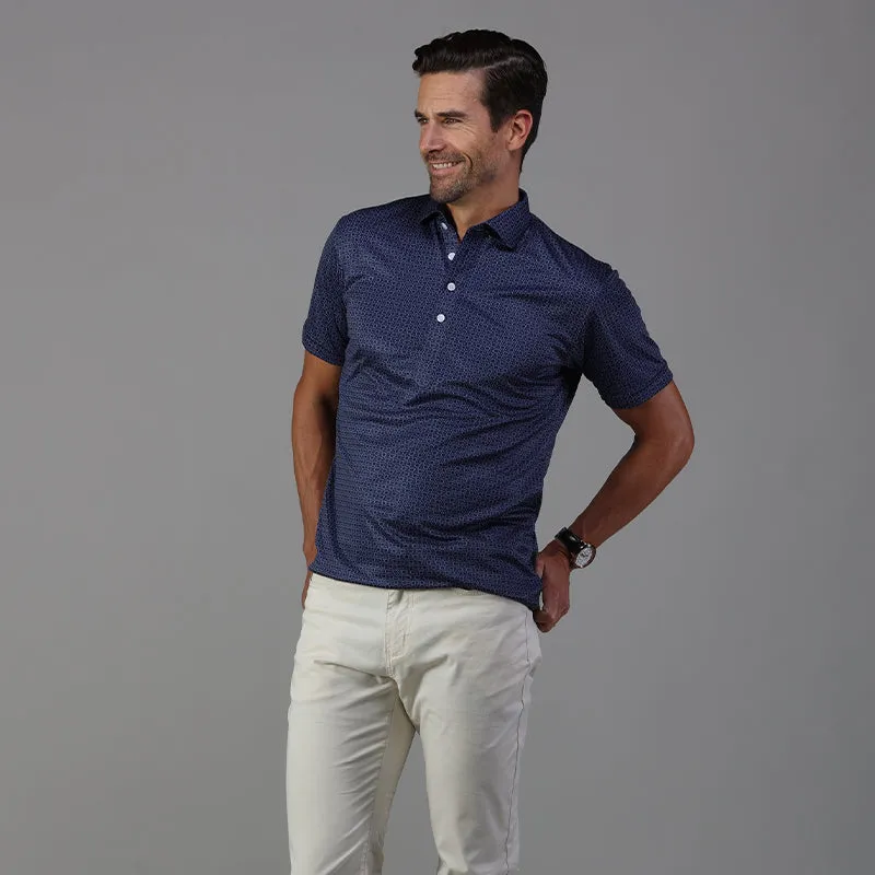 Semi-Spread Collar Polo Scottsdale Midnight Spheres