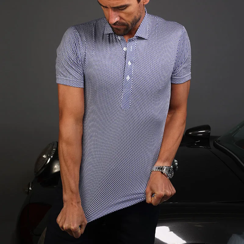 Semi-Spread Collar Polo Vantage Blue