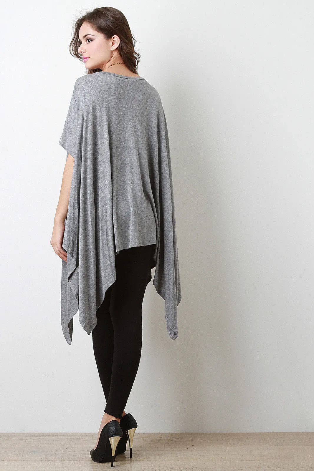 Short Sleeve Poncho Top