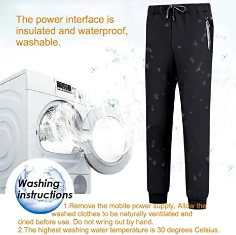 Sidiou Group Anniou Insulated Heating Trousers USB Heating Pants Warm Carbon Fiber Heated Adjustable Electric Heated Pants