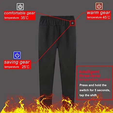 Sidiou Group Anniou Insulated Heating Trousers USB Heating Pants Warm Carbon Fiber Heated Adjustable Electric Heated Pants