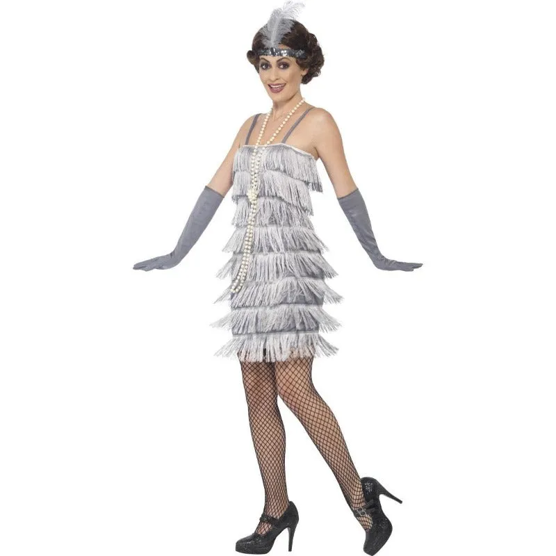 Silver Flapper Dress