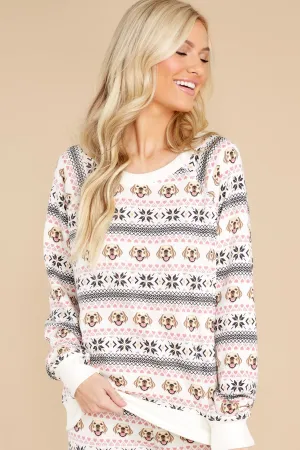 Sommers Sweet Stitch Print Sweater