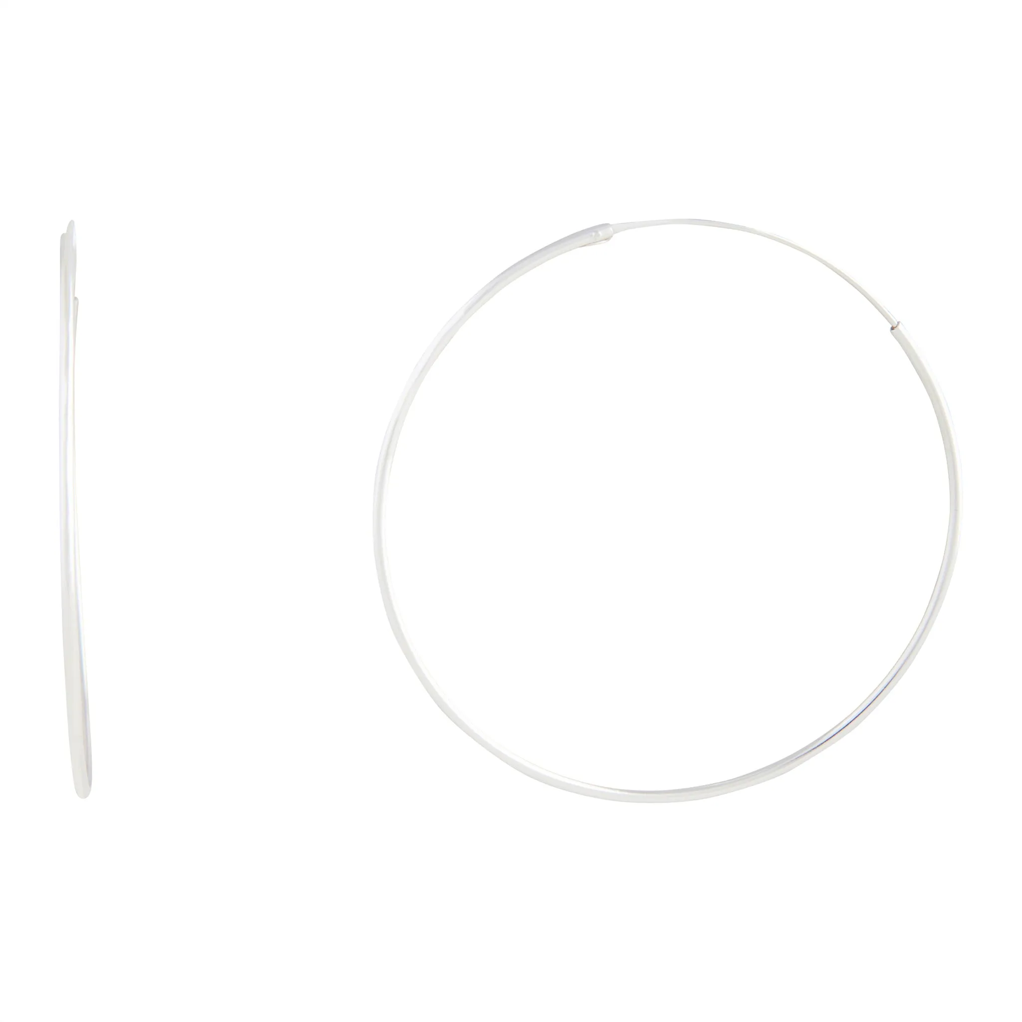 Sterling Silver 50Mm Hoop