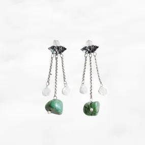 Sterling Silver Turquoise Tassel Earrings