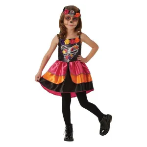 Sugar Skull Day of the Dead Girls Halloween Costume