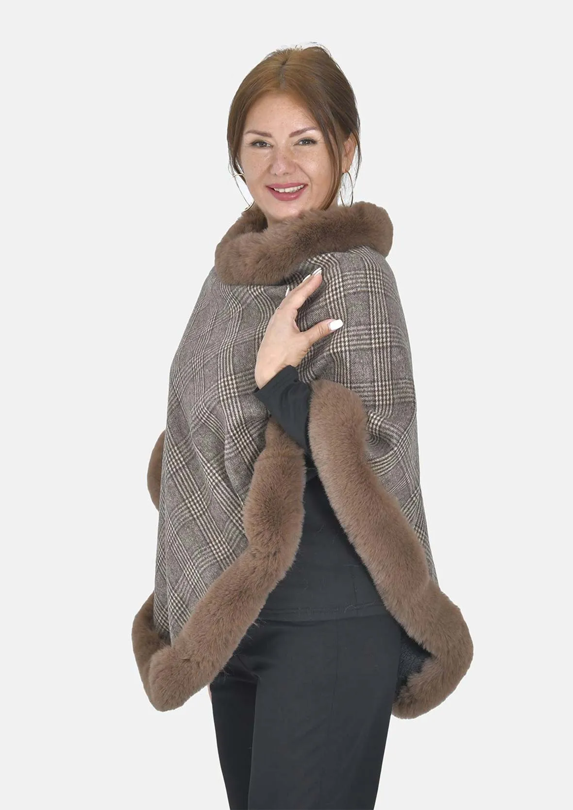 Super Soft Faux Fur Poncho