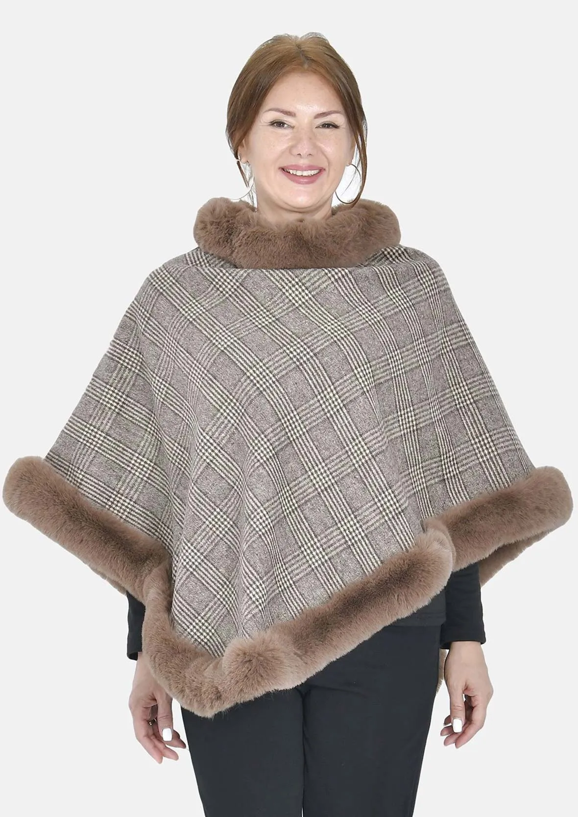 Super Soft Faux Fur Poncho