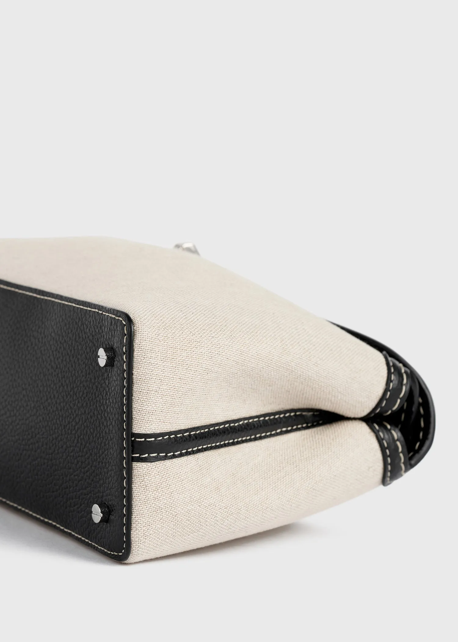 T-Lock canvas clutch ecru/black