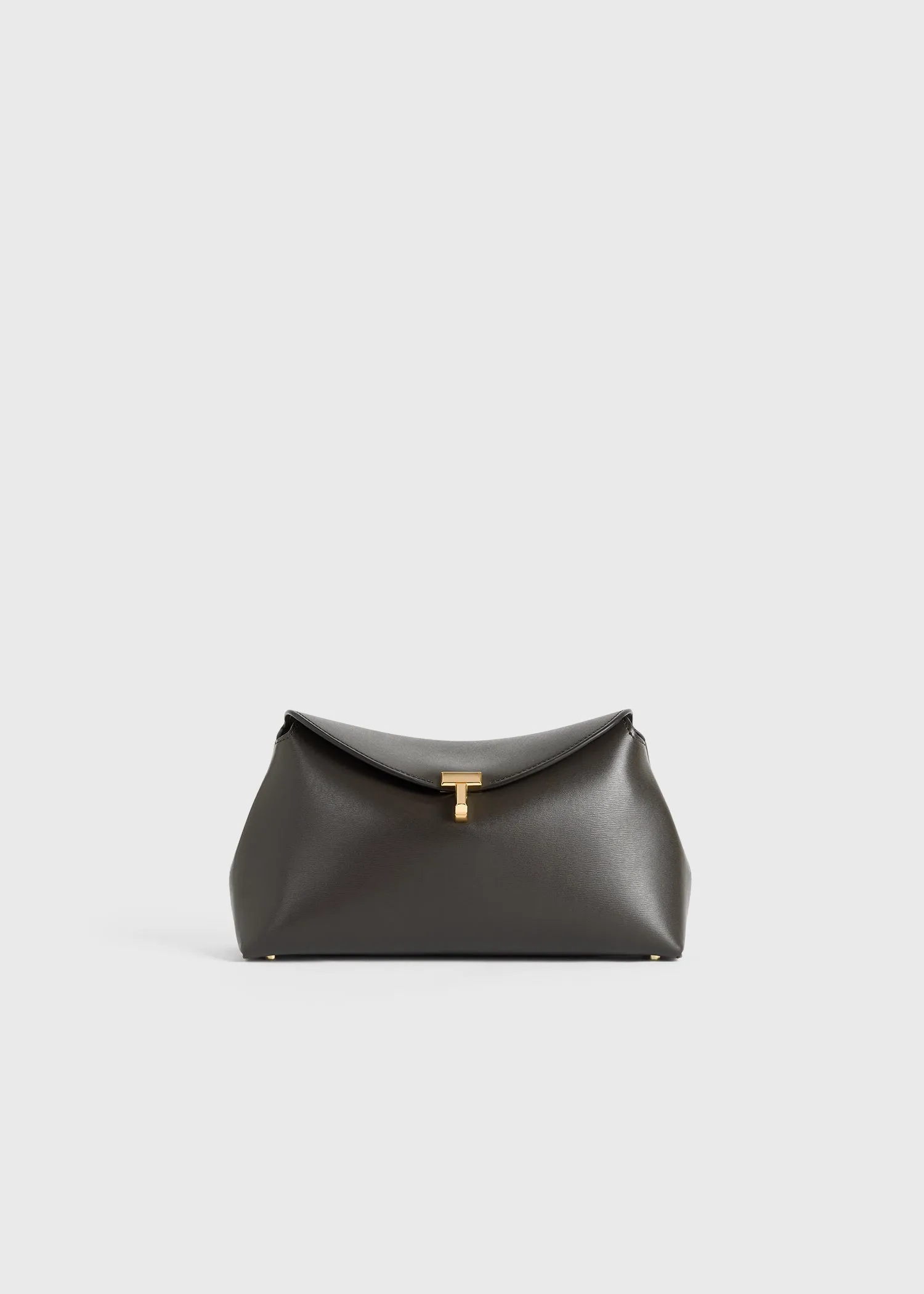 T-Lock leather clutch bark