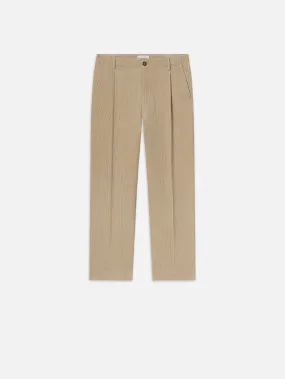 Tapered Pleated Trousers -- Dove