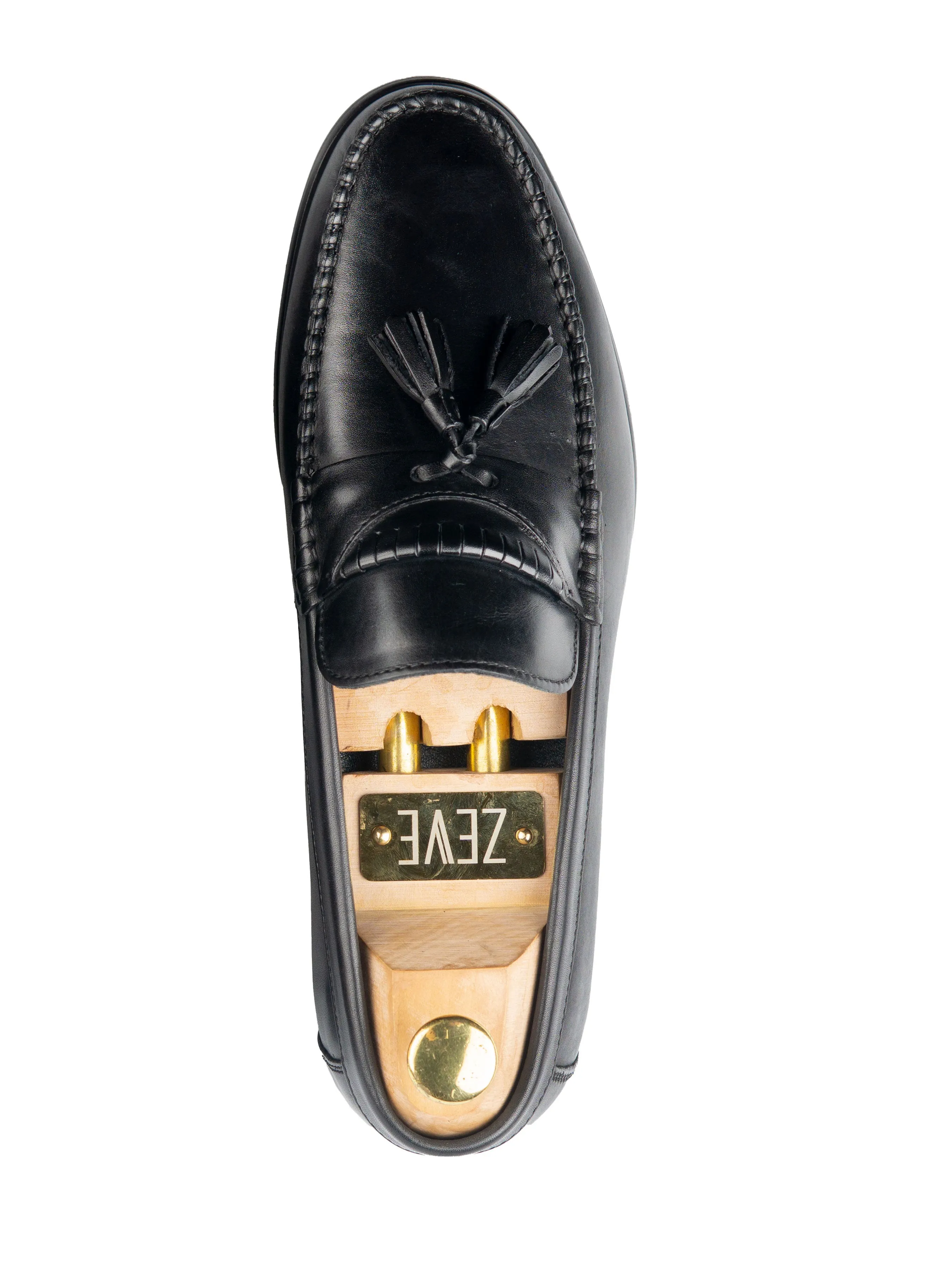 Tassel Moccasin Loafer - Solid Black