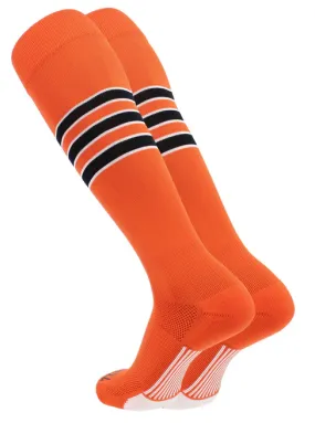 TCK Dugout Performance Striped Over the Calf Sock - Orange