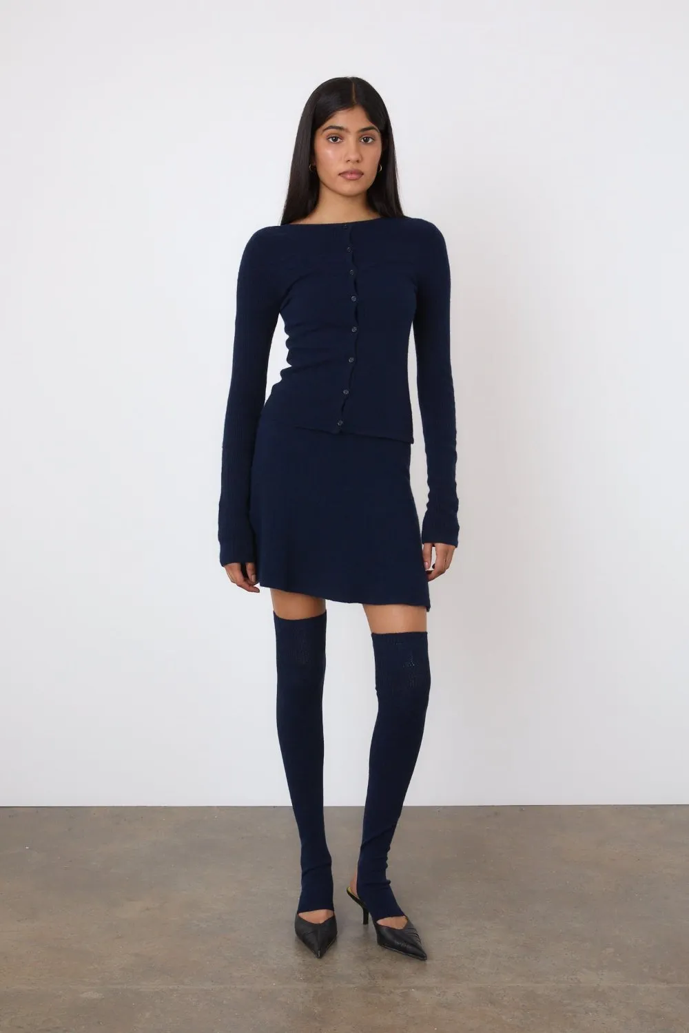 The Claudine Knit Stirrups, Midnight