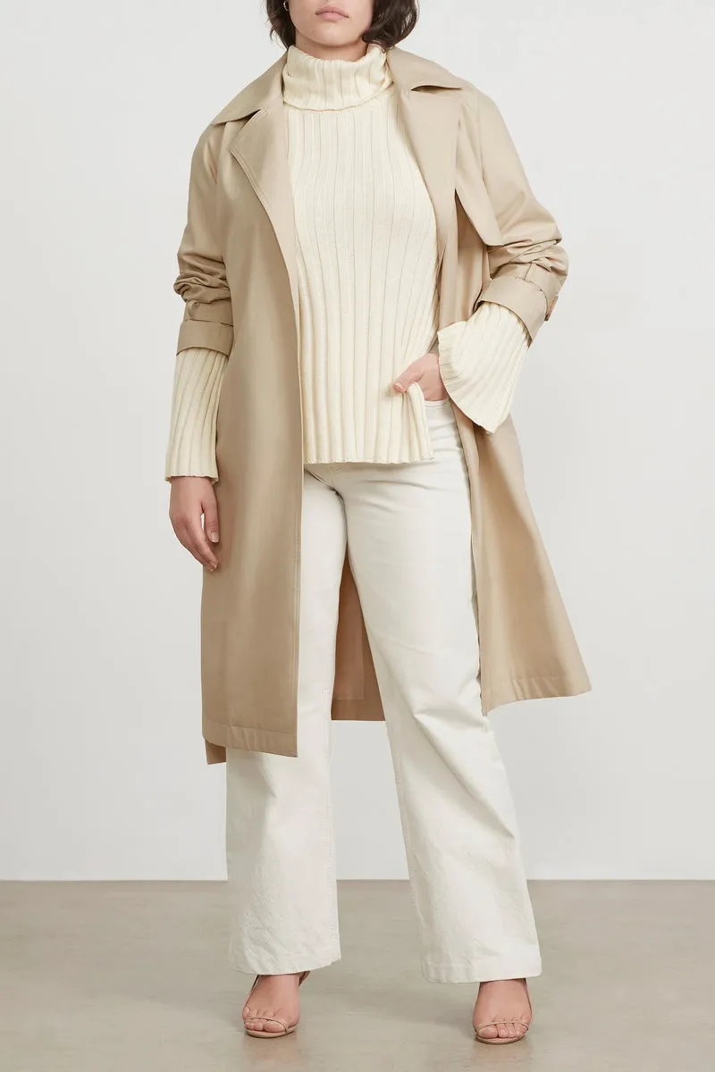 THE RIBBED TURTLENECK - IVORY