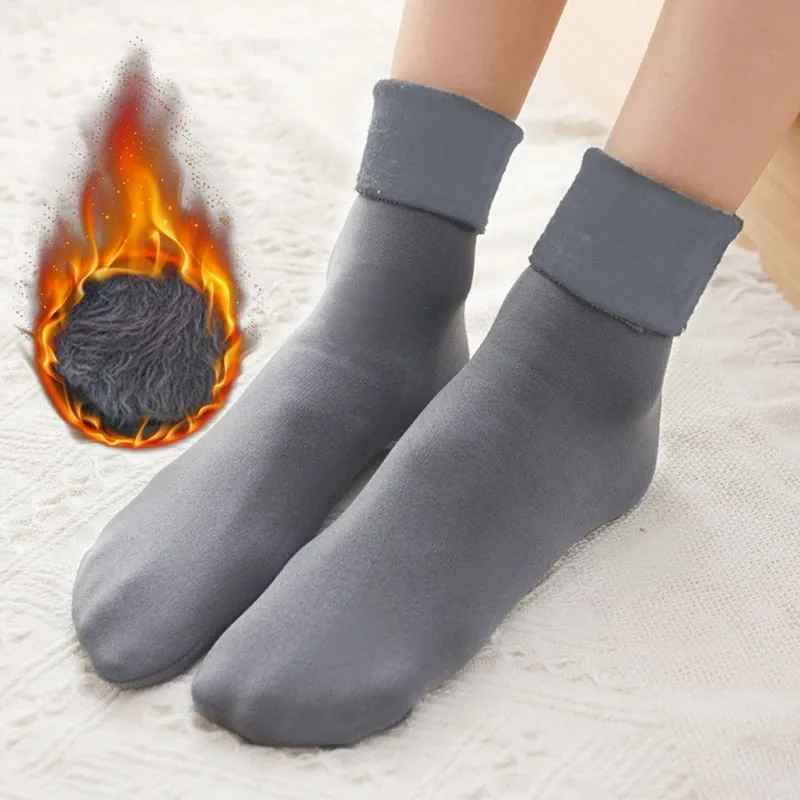 Thermal Touch Winter Warm Solid Thick Socks