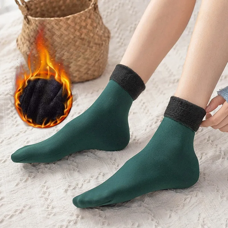 Thermal Touch Winter Warm Solid Thick Socks