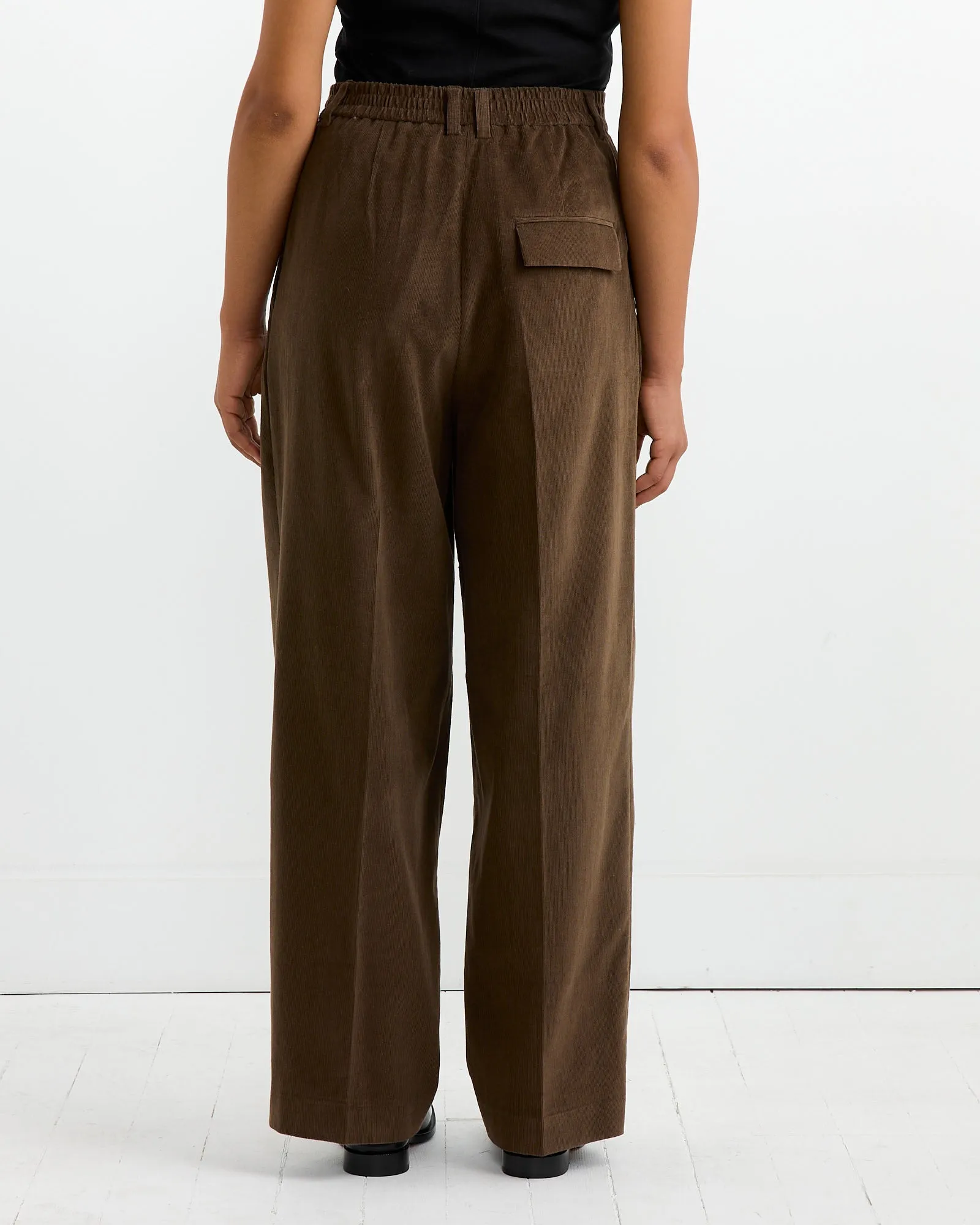 Thin Corduroy Pant in Light Brown