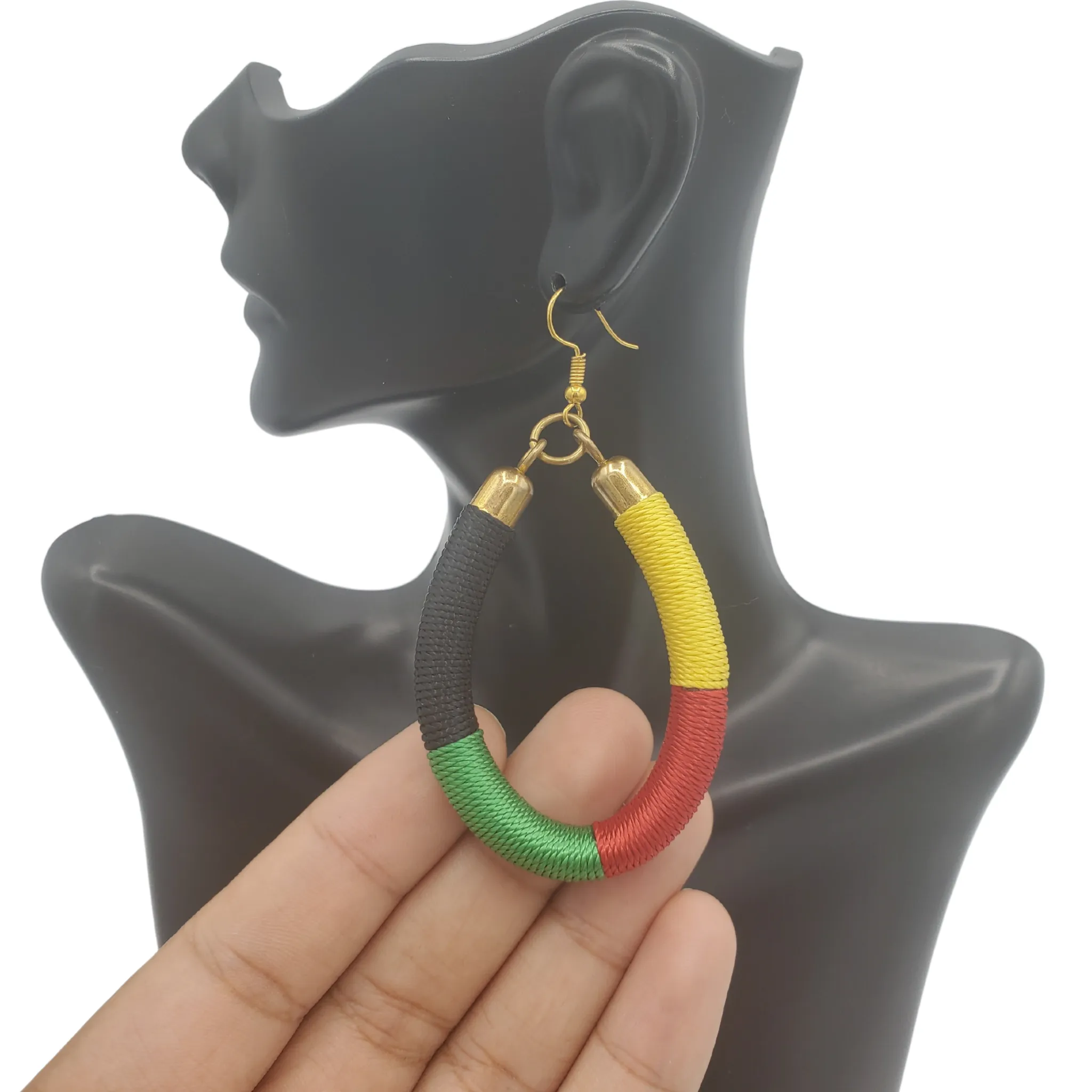 Thread Wrapped Jewelry SET, Rasta