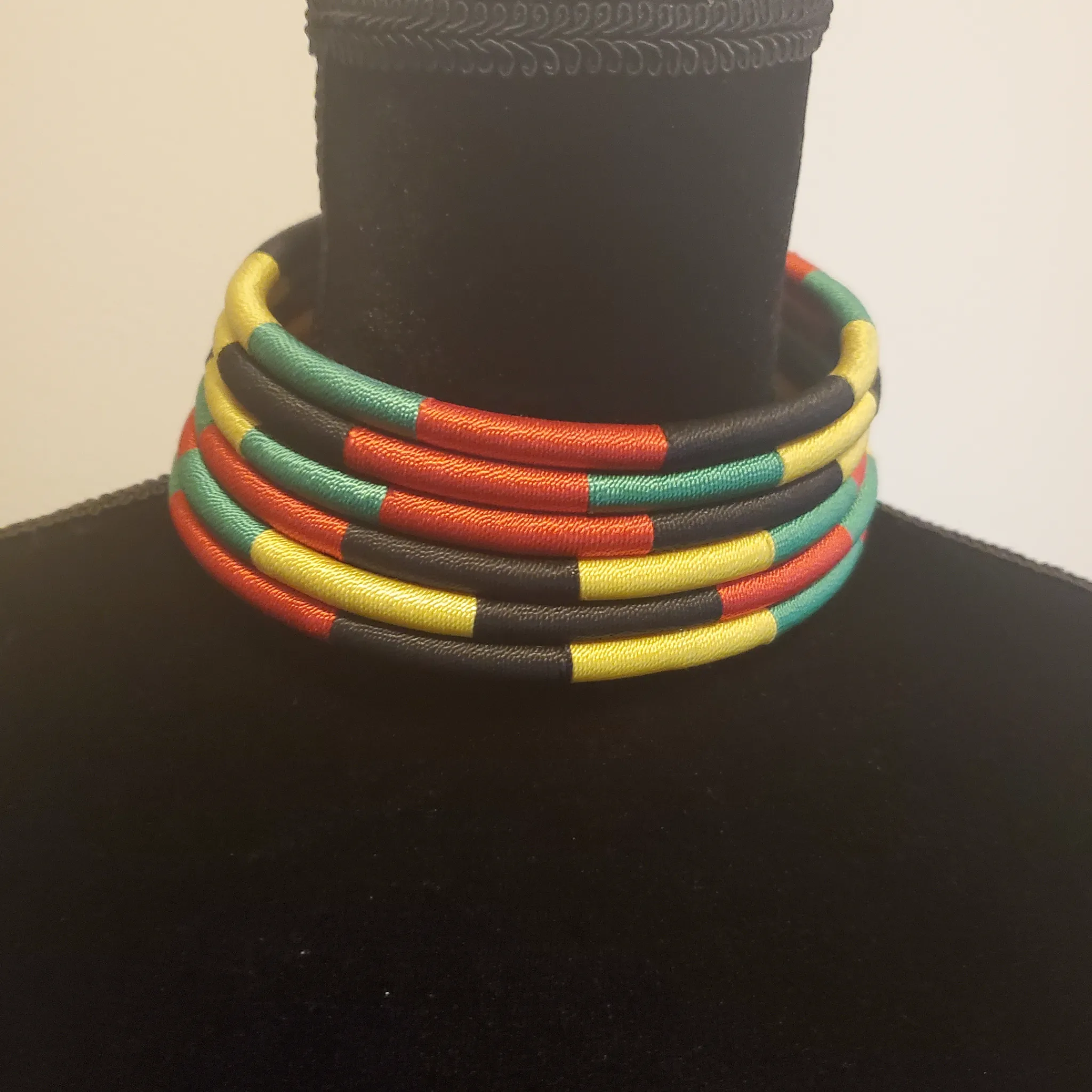 Thread Wrapped Jewelry SET, Rasta