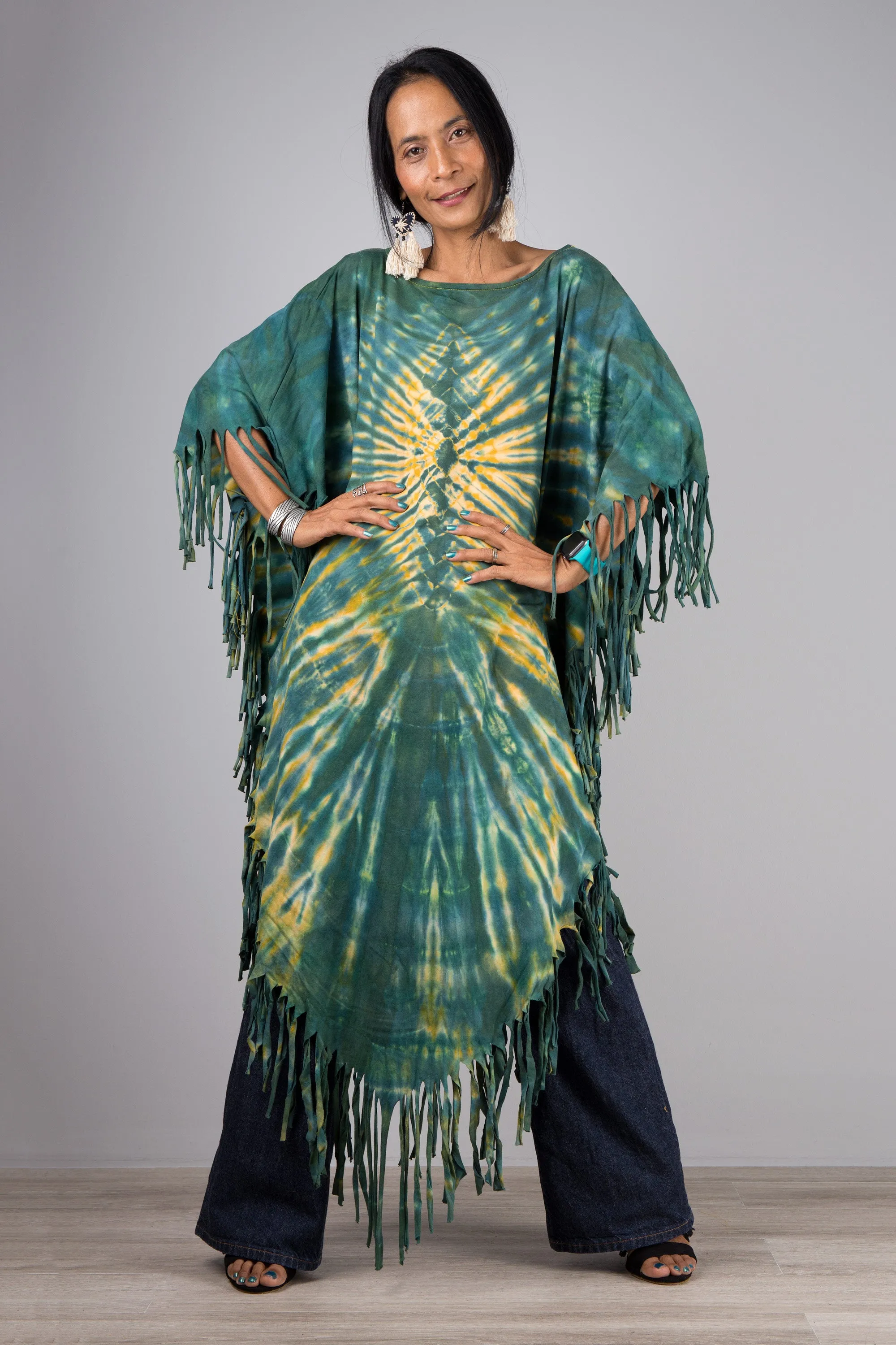 Tie dye poncho top