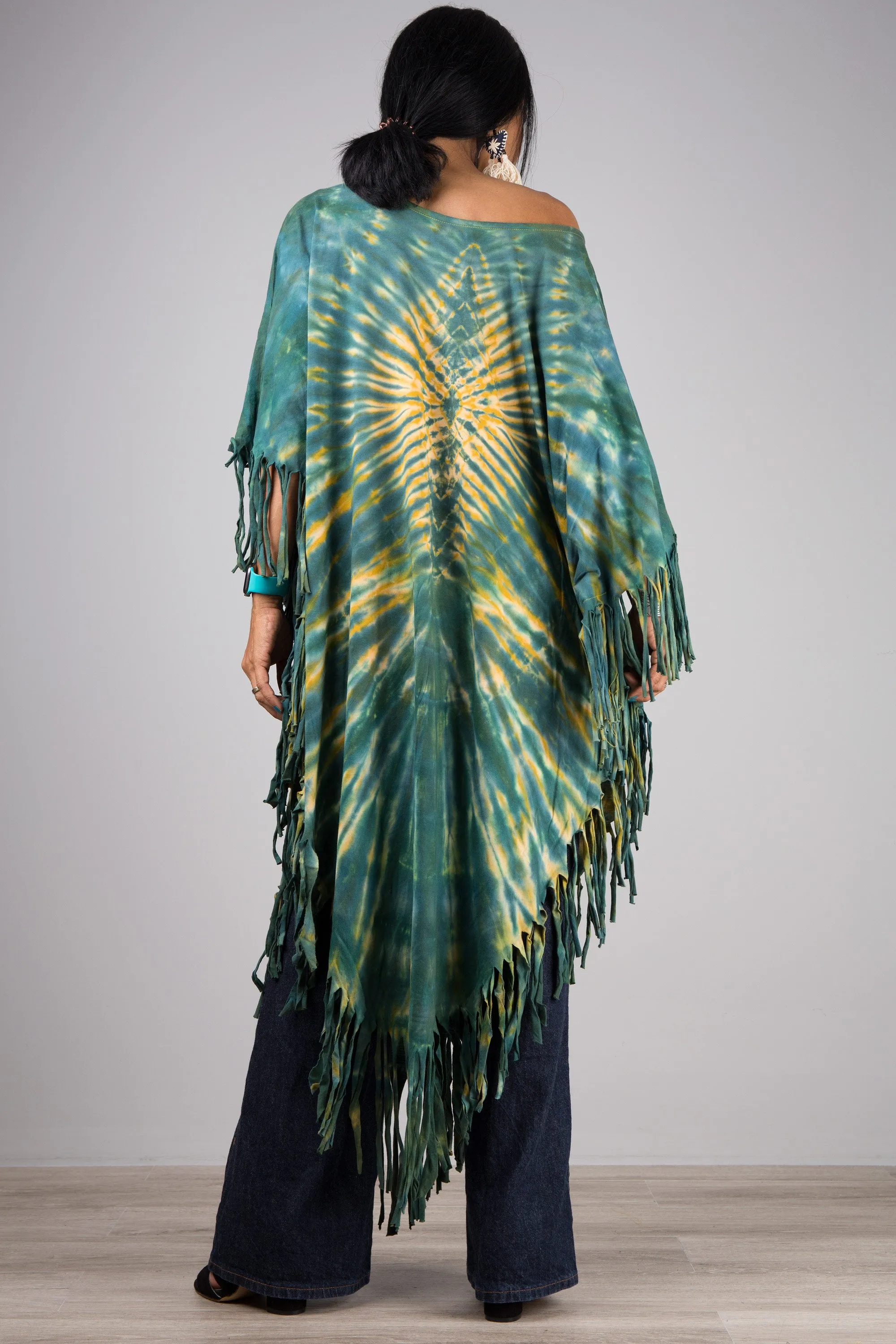 Tie dye poncho top