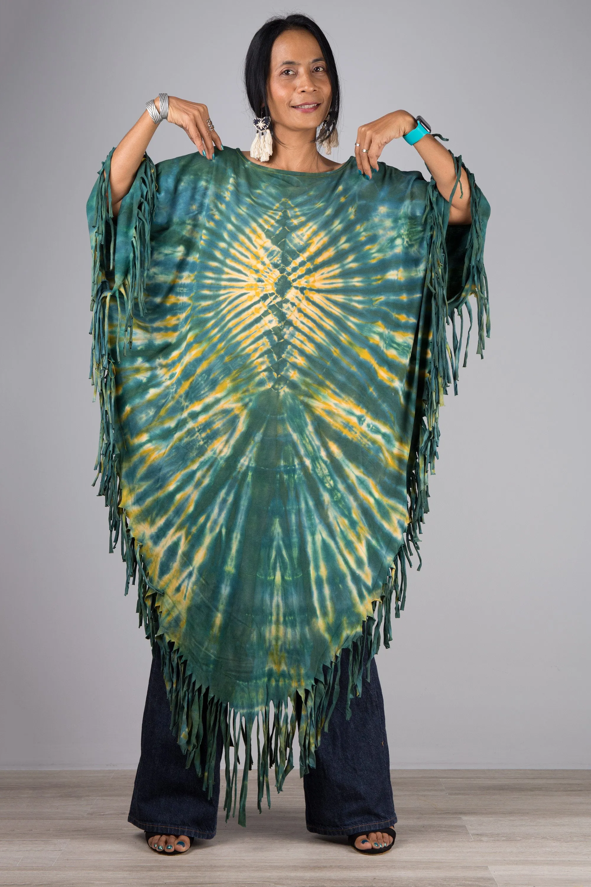 Tie dye poncho top