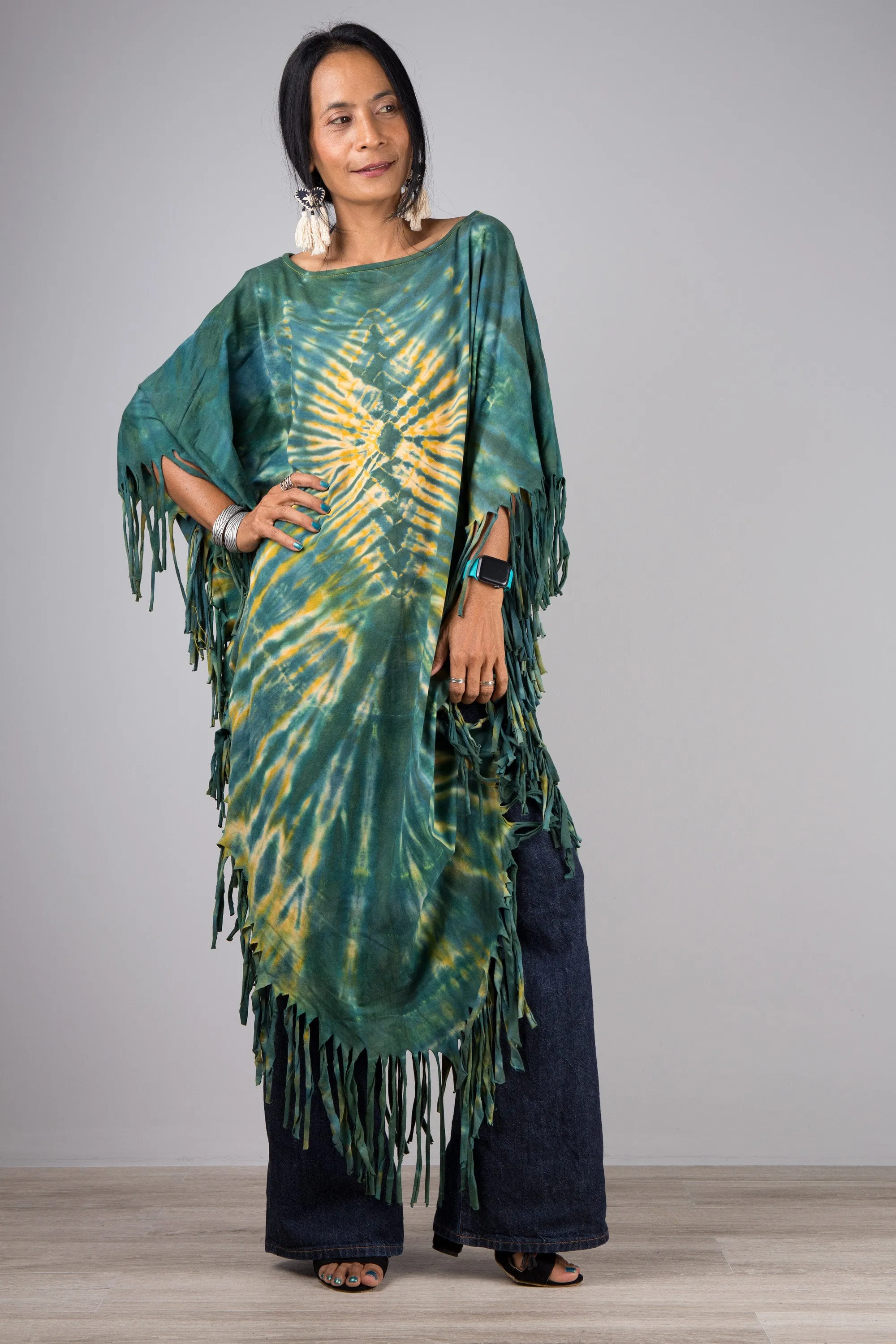 Tie dye poncho top