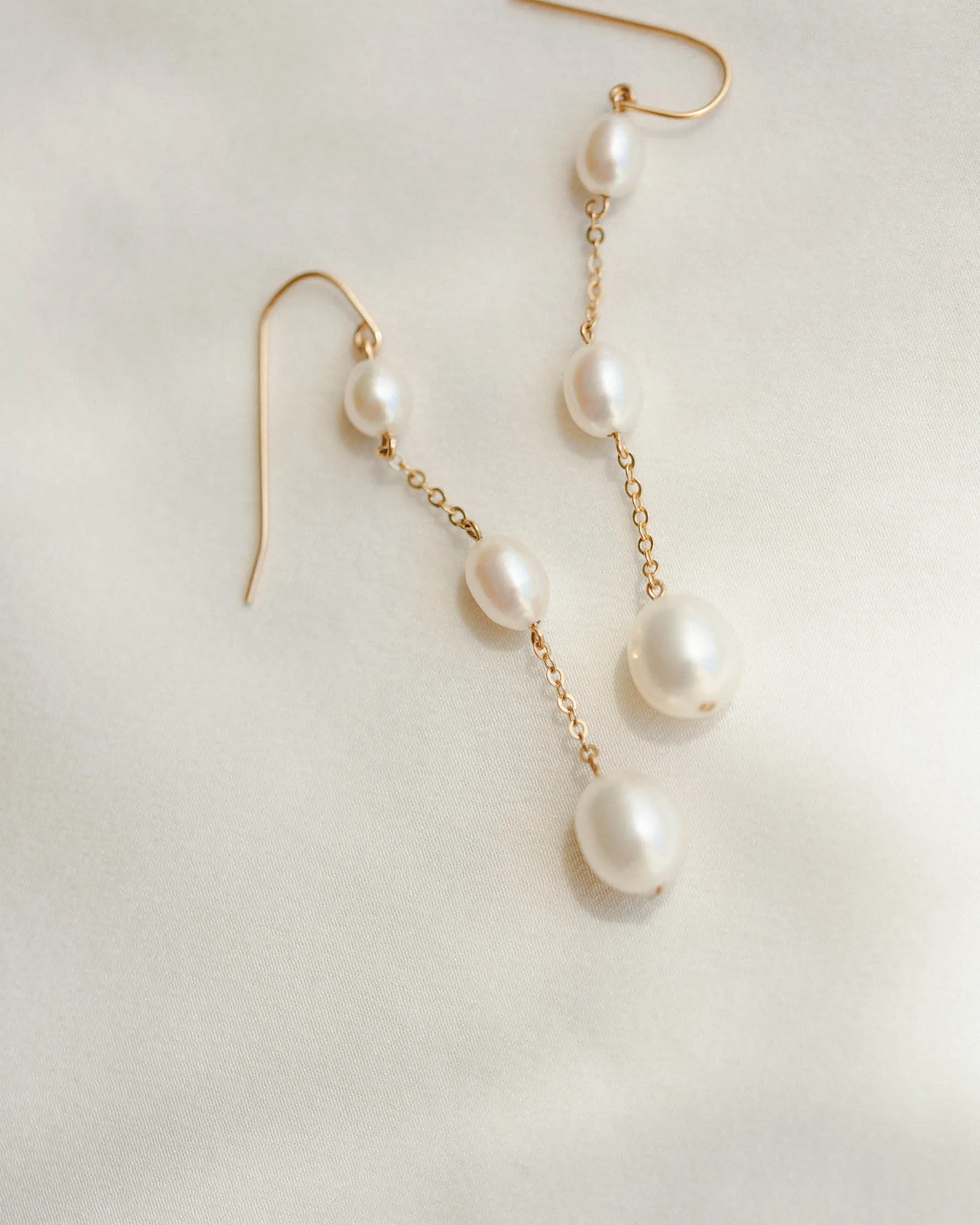 Trinity Pearl Drop Earrings