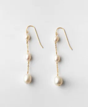 Trinity Pearl Drop Earrings