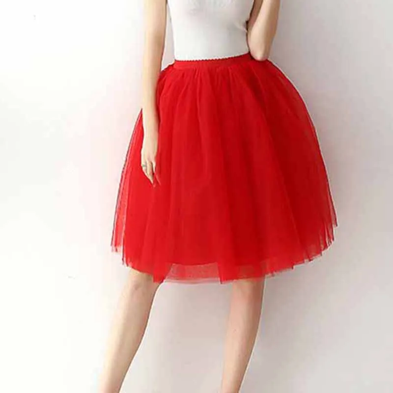 Tulle Skirts for Women Knee Length Layered Short Prom Party Tutu Skirt