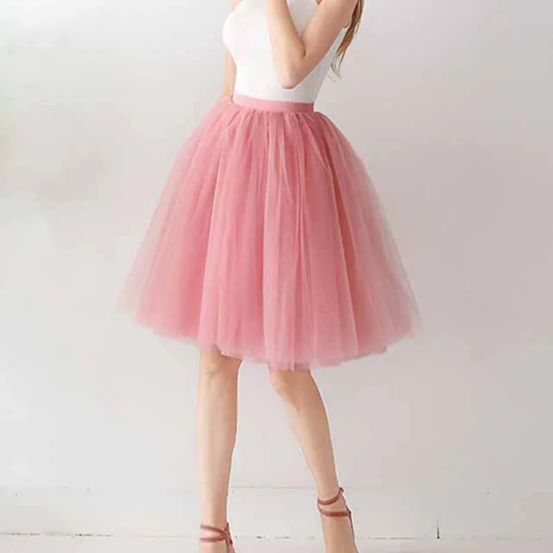 Tulle Skirts for Women Knee Length Layered Short Prom Party Tutu Skirt