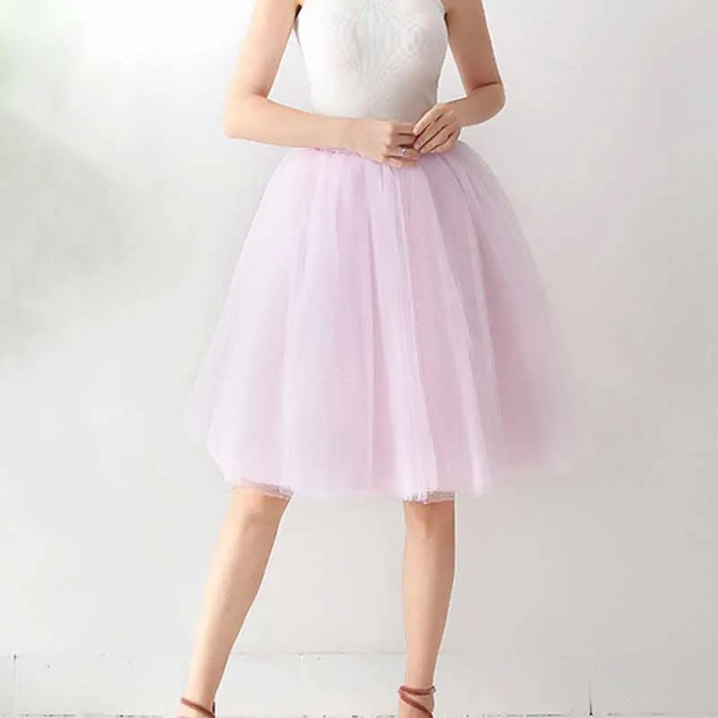 Tulle Skirts for Women Knee Length Layered Short Prom Party Tutu Skirt