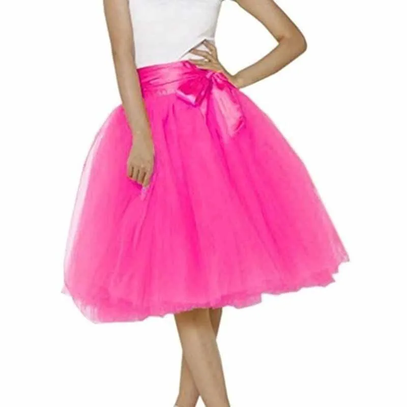 Tulle Skirts for Women Knee Length Layered Short Prom Party Tutu Skirt