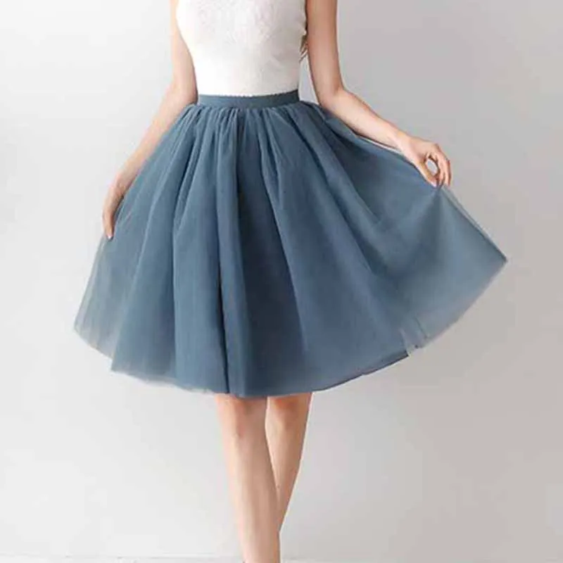 Tulle Skirts for Women Knee Length Layered Short Prom Party Tutu Skirt