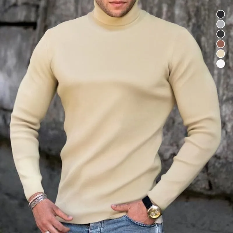 Turtleneck Solid Color Pullover Bottoming Sweater