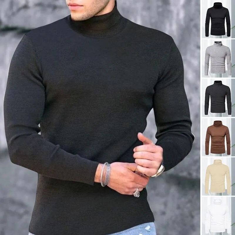 Turtleneck Solid Color Pullover Bottoming Sweater