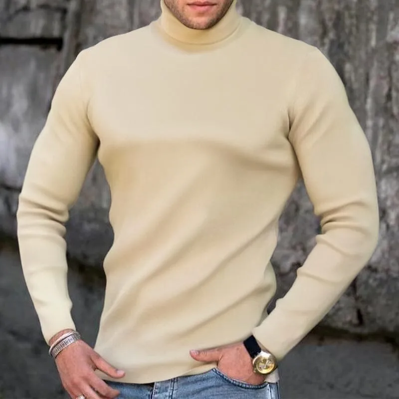 Turtleneck Solid Color Pullover Bottoming Sweater