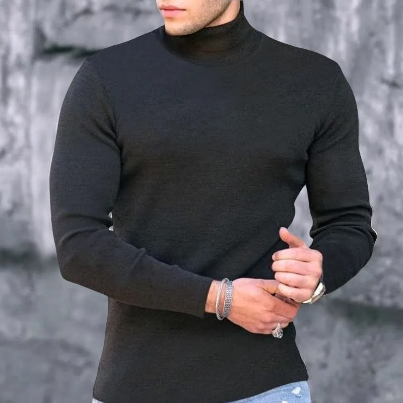 Turtleneck Solid Color Pullover Bottoming Sweater