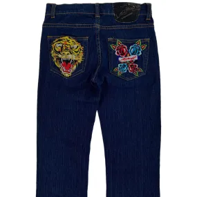 Vintage Ed Hardy Embroidered Low Rise Jeans Women's Size W28